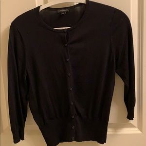 Black Ann Taylor Button Down Cardigan